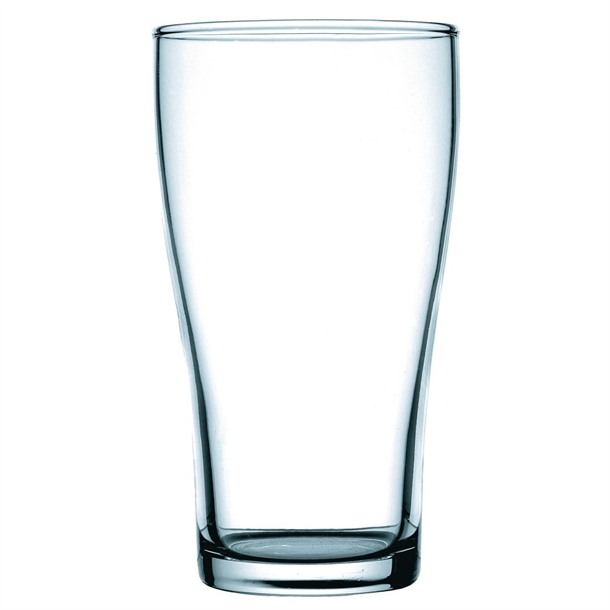 Arcoroc Conical Beer Glass 425ml - Tempered/Certified/Nucleated
