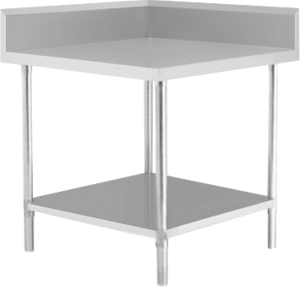 [621849] Corner Bench with Splash Wall & Undershelf - COR-0880