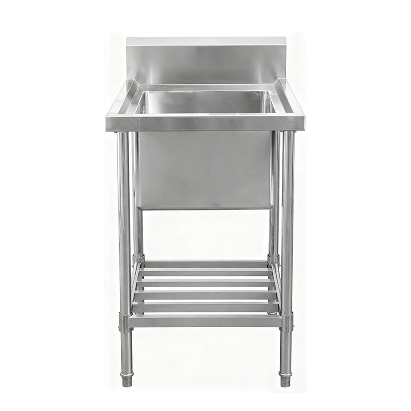 Work Bench - Single Sink with Pipe Undershelf - ASS-0660C / Center Sink / 600