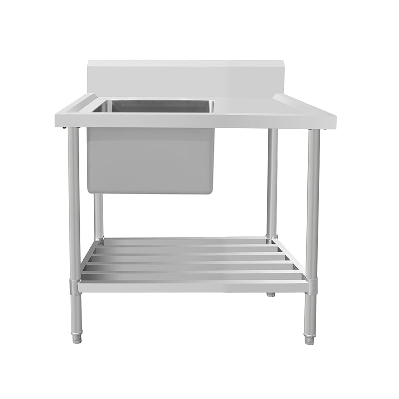 Work Bench - Single Sink with Pipe Undershelf - ASS-1560R / Right sink / 600