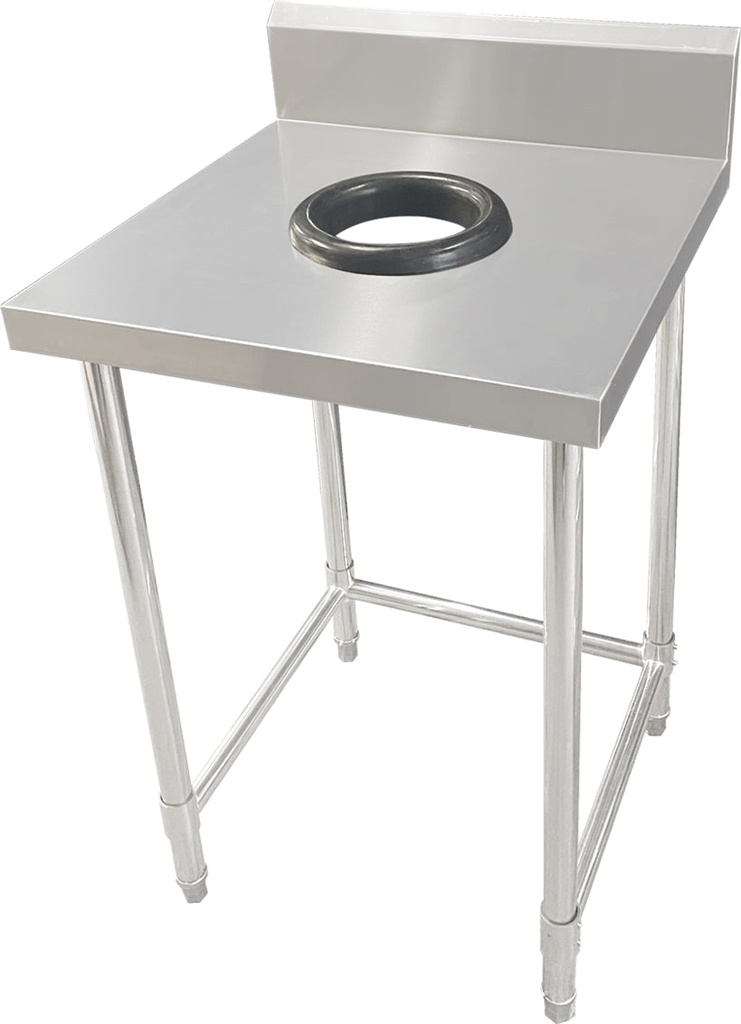 Waste Collection Bench with Splashback & Leg Brace - CST-0660 600 depth