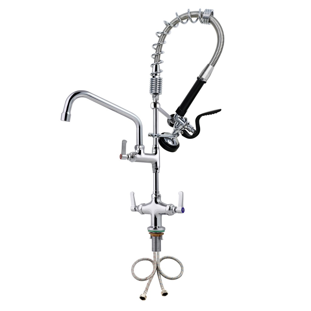 Commercial Faucet with Pre-Rinse Sprayer - ZBS-M5804B Bench Top
