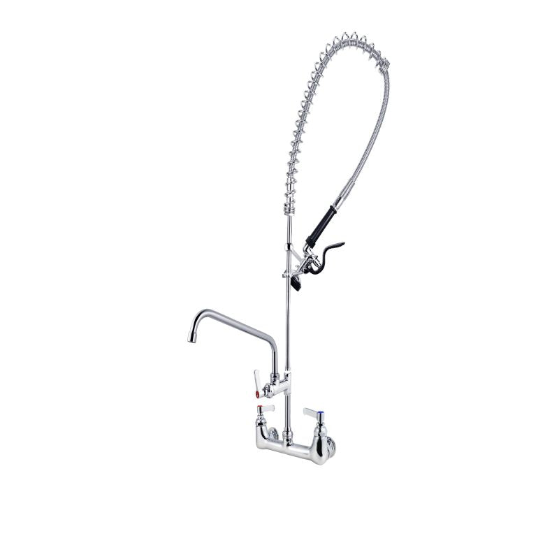 Commercial Faucet with Pre-Rinse Sprayer - ZBS-5803B Wall-Mounted