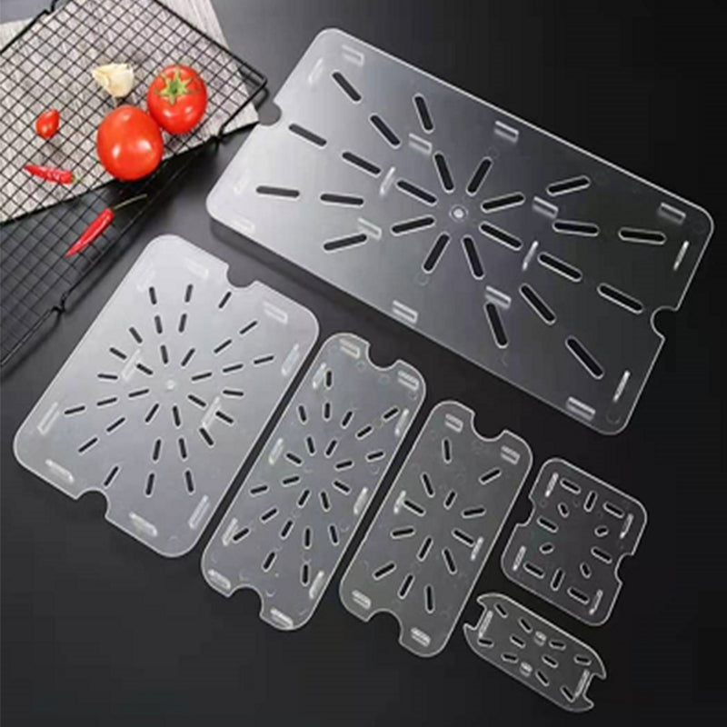 Gastronorme Pan Drain Plate - PolyCarbonate - 1/2 - Clear