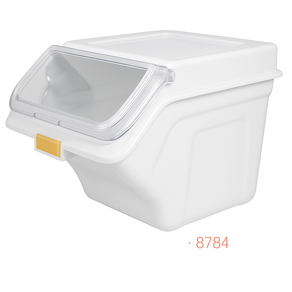 Ingredient Bin - White - 40L - 605mmx480mmx435mm - Polyethylene