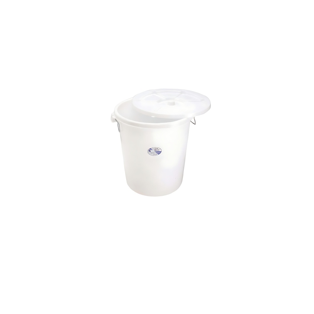 Plastic Bin - Food Grade - White - 65L - 480Øx525(H)mm