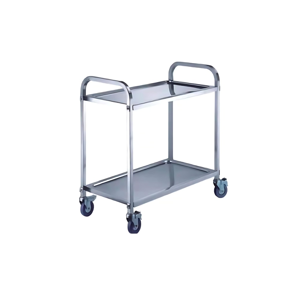 Serving Trolley - S/S - Small - Serving Trolley - 2 Tiers - 750mmx400mmx835mm