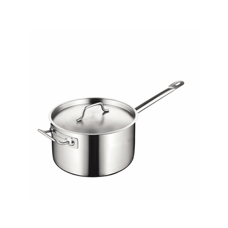Sauce Pot - (03) - IH - S/S - Ear - Tall - with Cover - Ø300mmx180mm