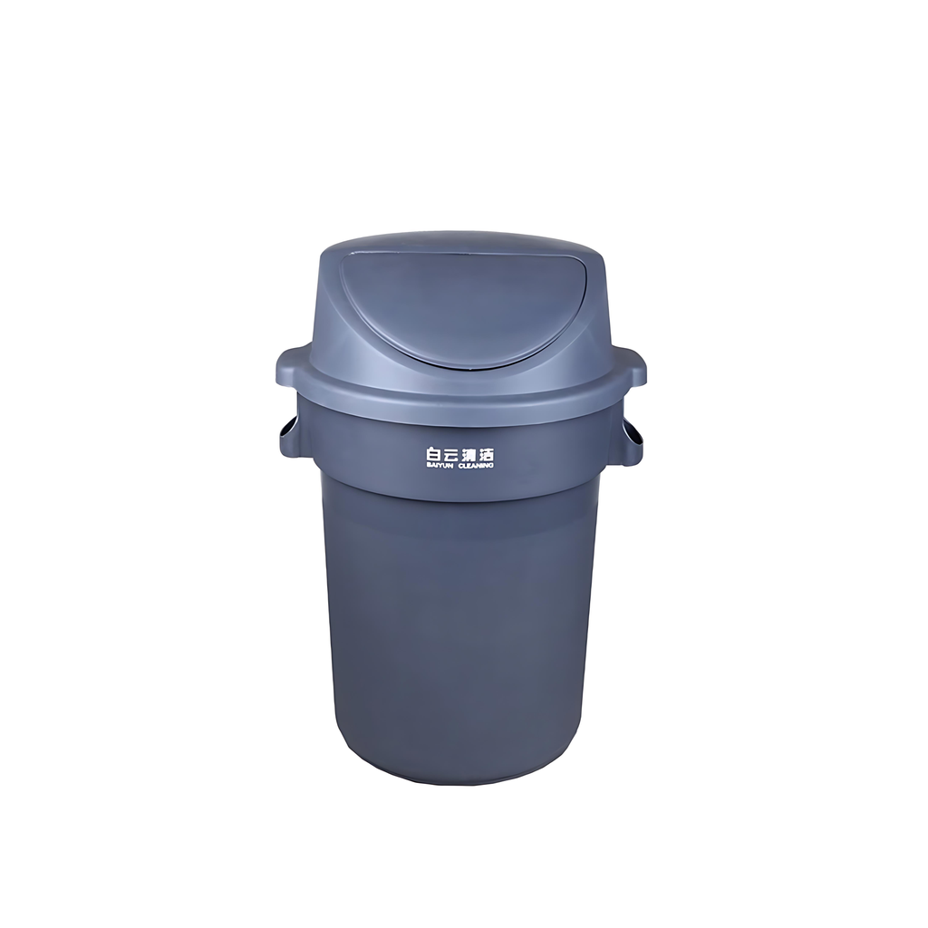 Plastic Bin - Round - Tall - 80L - Grey