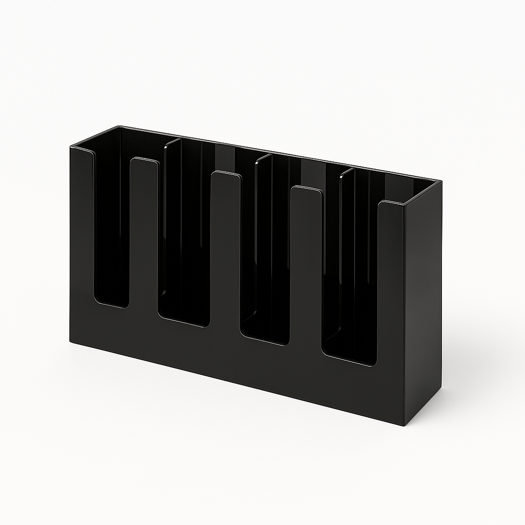 Cup Holder - PolyCarbonate - 4 Girds - Straight - 405x105x200mm