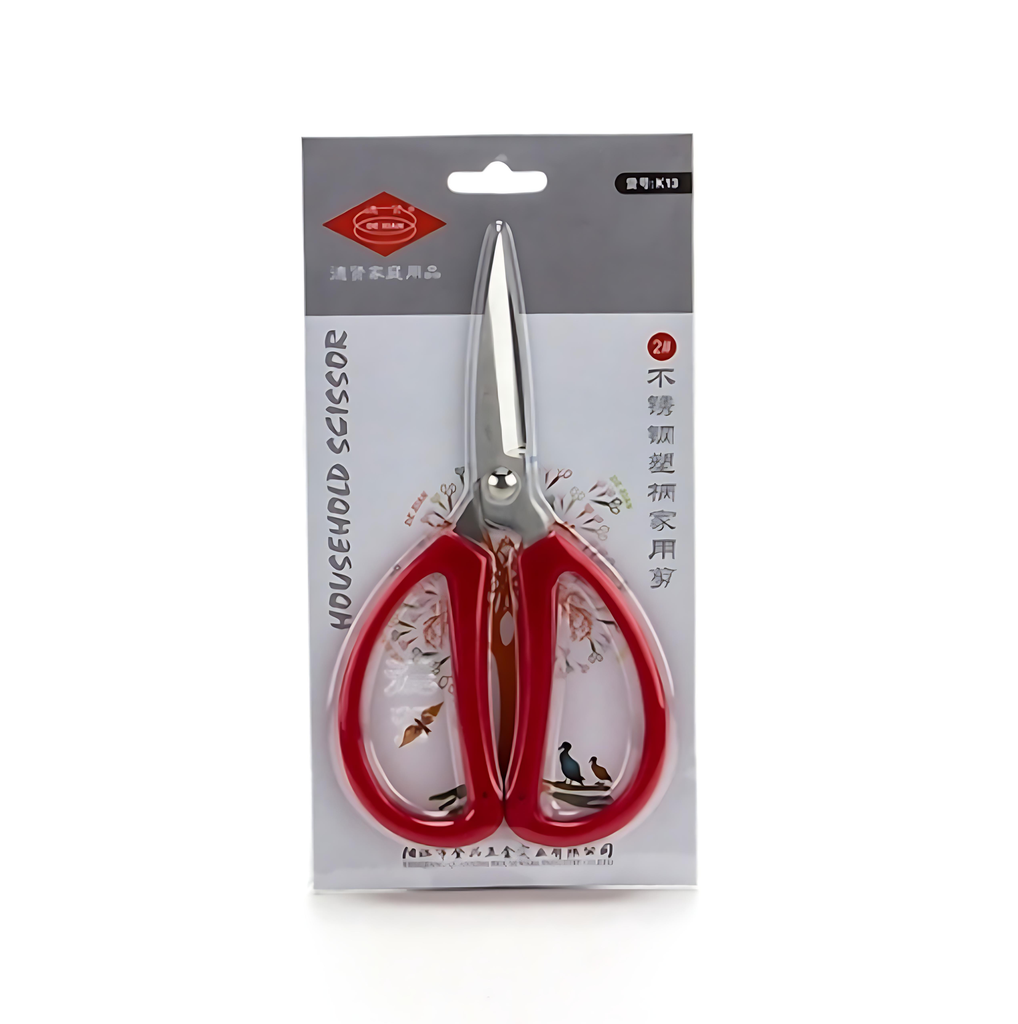 Scissors - Regular Use - Red Handle - 195mm - 7.7"