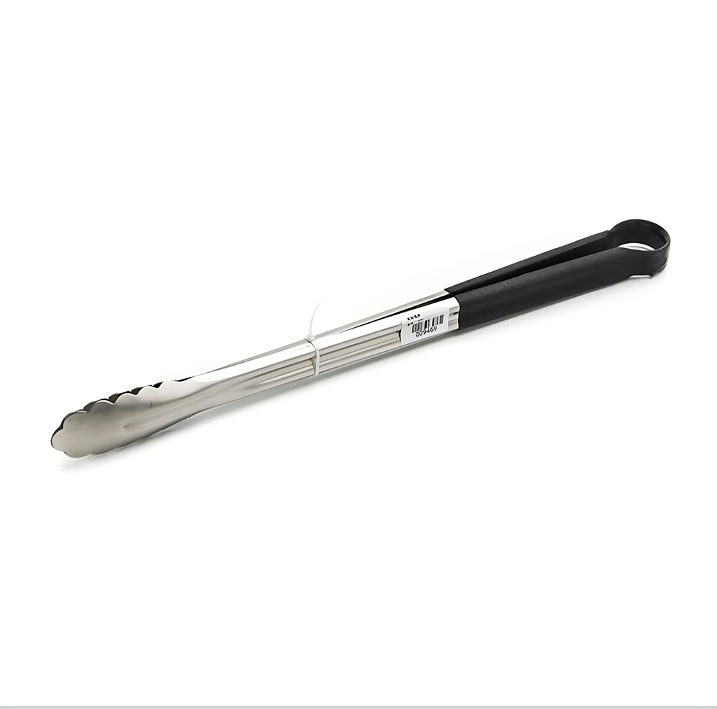 Tongs - S/S - Anti-Slippery - Black - 410mm - 16"