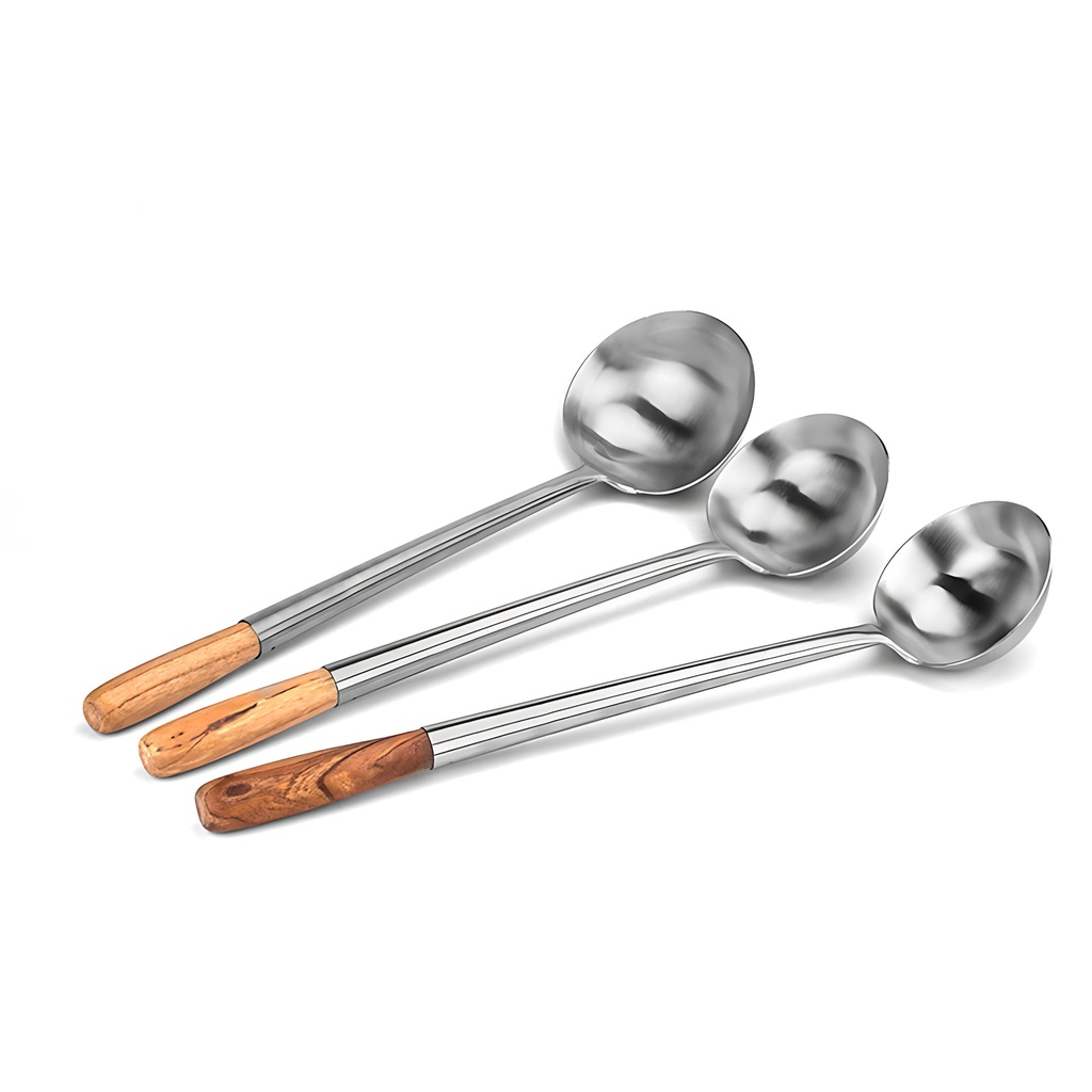 Ladle - S/S - 400g - Wooden Handle