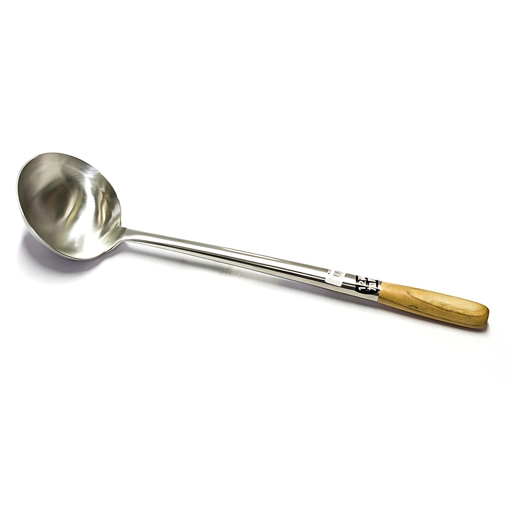 Ladle - S/S - 600g - Wooden Handle