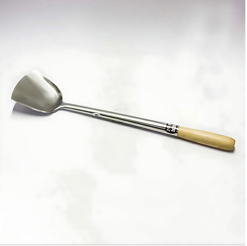 Chinese Spatula - S/S - #2 - Wooden Handle - 510mm