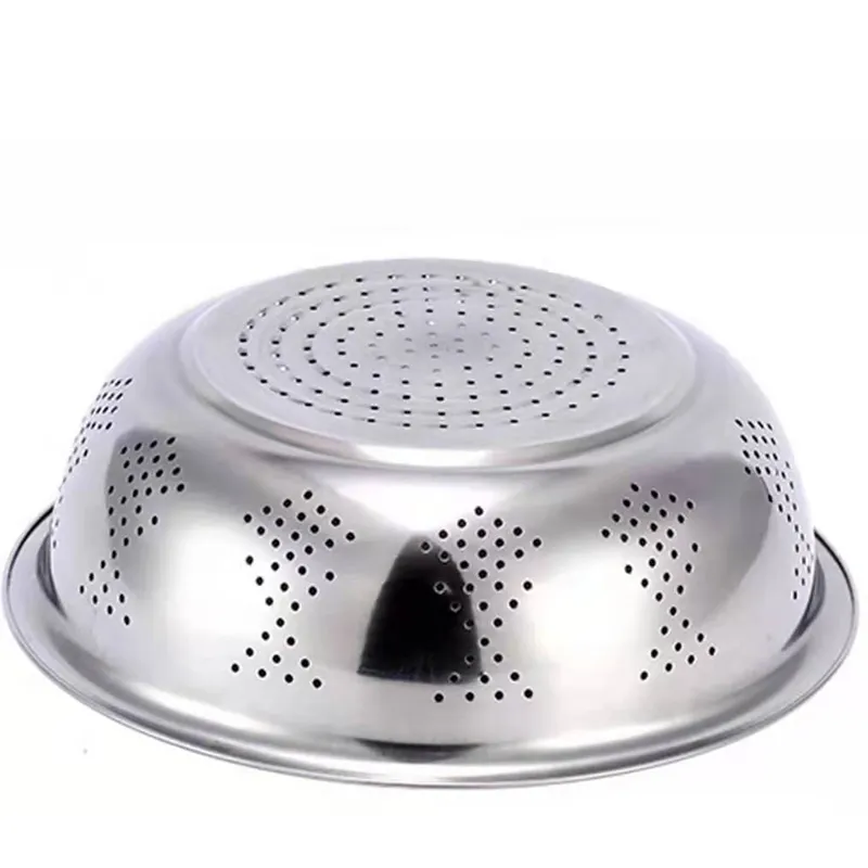 Colander - S/S - (06) - Perforated - Asian Style - 400Øx130(H)mm