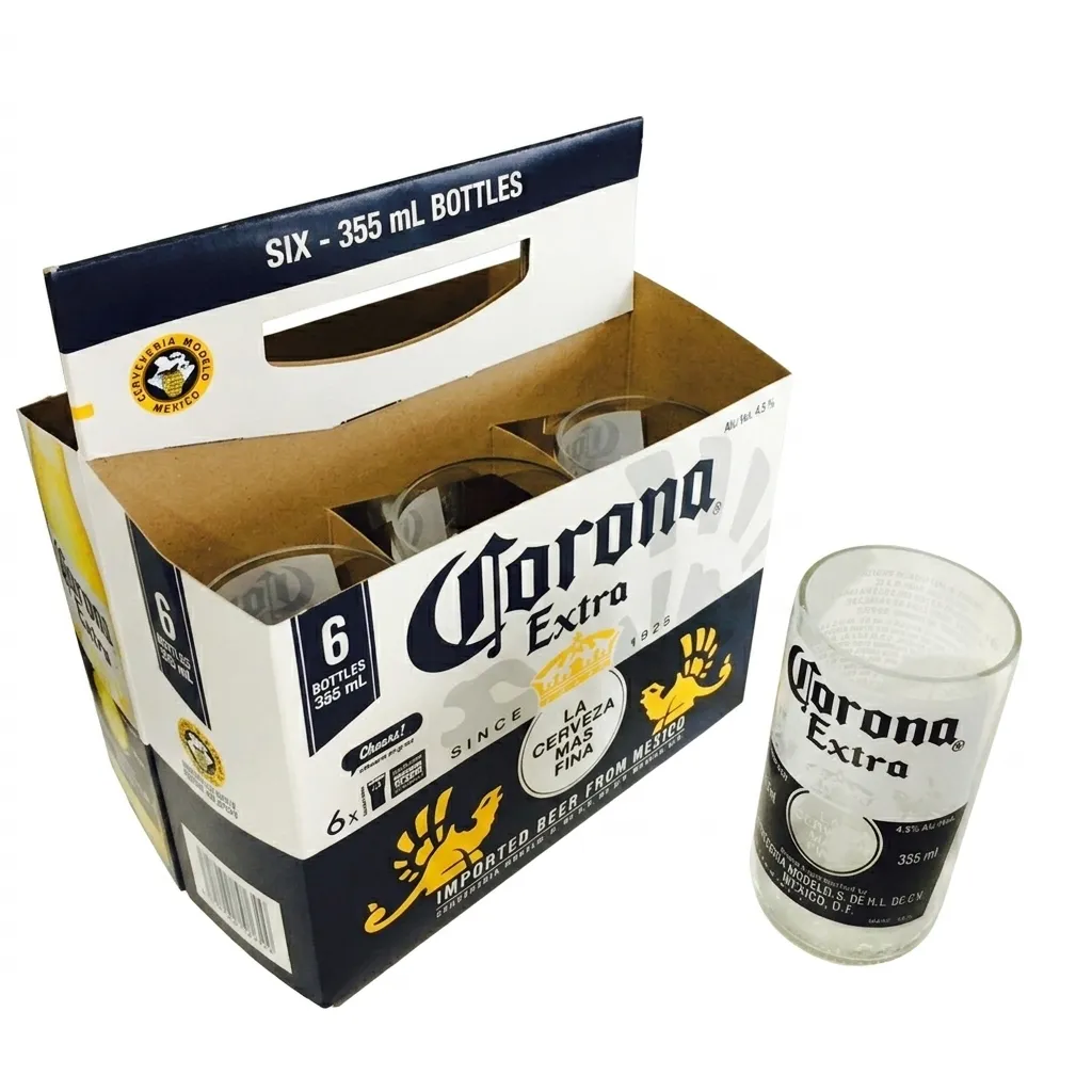 [H0001CO-6] Gift Set of 6 - Upcycled Corona Bottle Tumbler 200ml