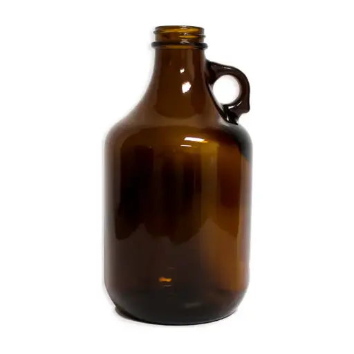 [TG64GQA] Amber Glass Growler Bottle 1890mL 